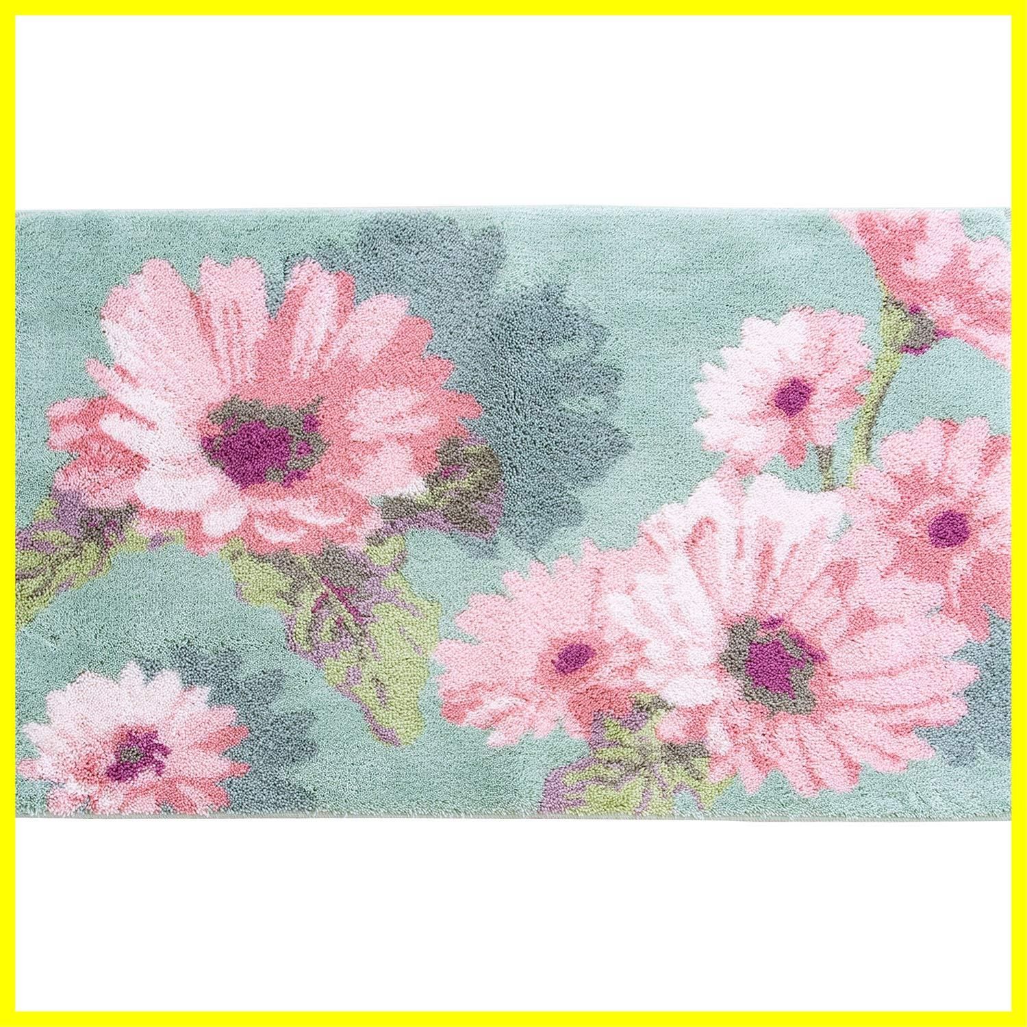 【在庫処分】玄関マット グリーン 約45cm×75cm Thinka オカOKA) フランシール 吸着玄関マット 吸水 速乾 抗菌 防臭