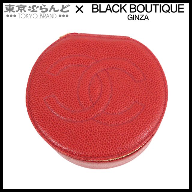 CHANEL シャネル　アクセサリーケース　キャビアシリーズ　レッド CHANEL シャネルアクセサリーケースキャビアシリーズレッド