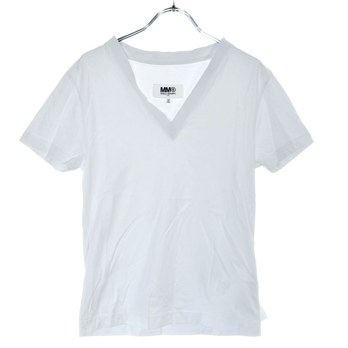 MM6 エムエムシックス 22SS ロゴ刺繍パックTシャツ S52GC0189 ホワイト  