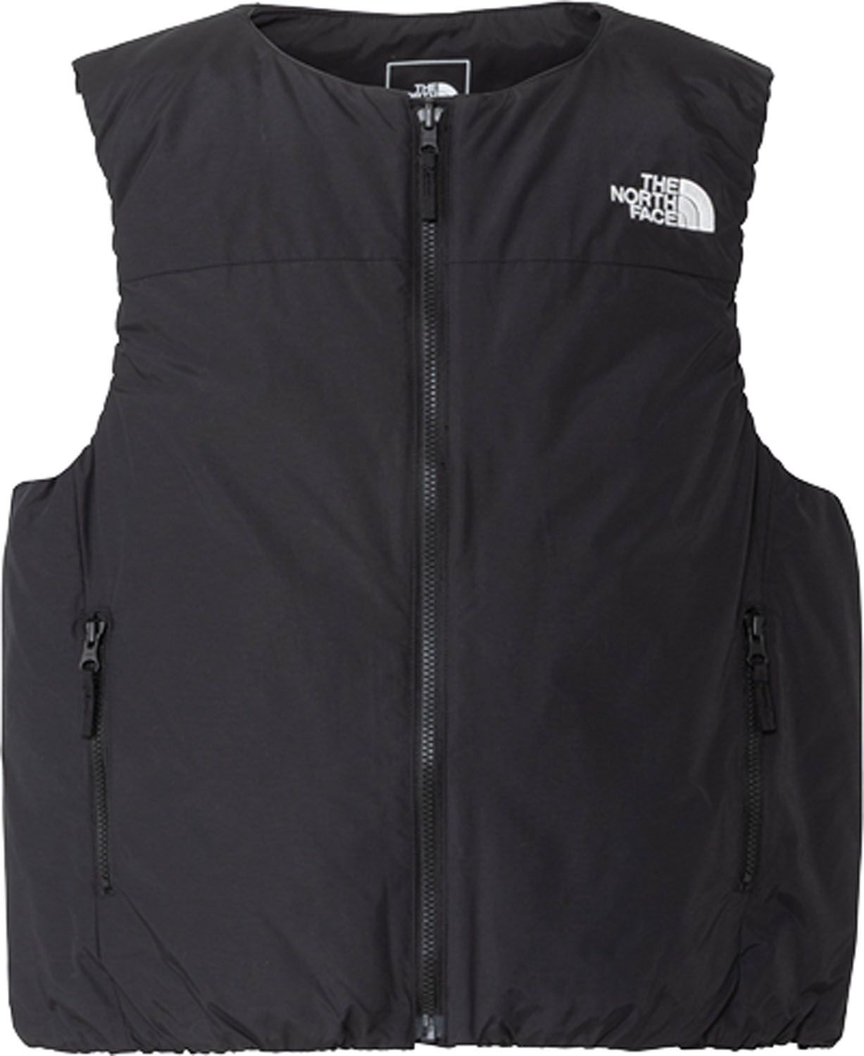 ザ ノース フェイス THE NORTH FACE アウトドア キッズ コンバートクロスベスト 子供 アウター 上着 チョッキ ノースリーブ 保温 防寒着 柔らかい 高耐久 通学 外遊び コンパクト 持ち運び 収納袋付き NYJ82502 K ブラック