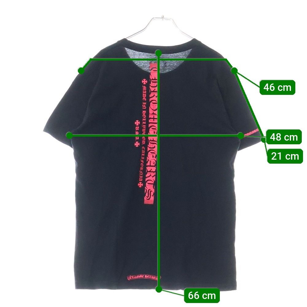 CHROME HEARTS (クロムハーツ) Neon Pink Stripe Logo Tee