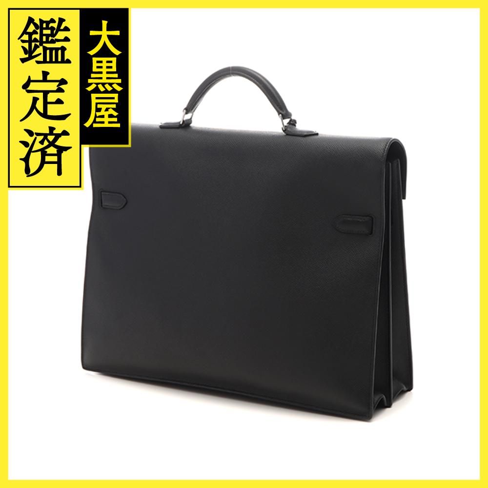 HERMES エルメス ケリー・デペッシュ38 ブラック SV □M刻印 【431 