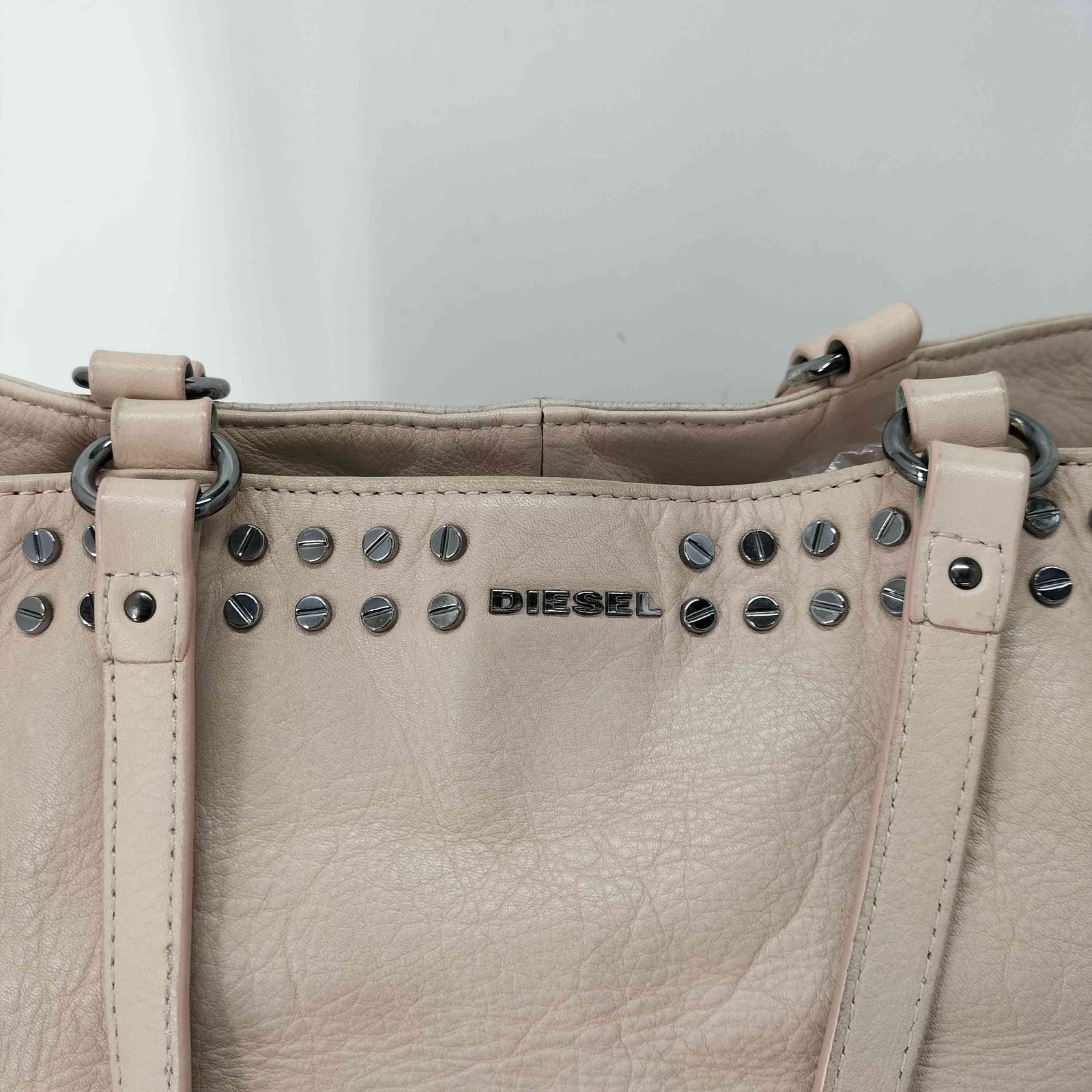 ディーゼル DIESEL 2WAY スタッズ レザートートバッグ Y2K
