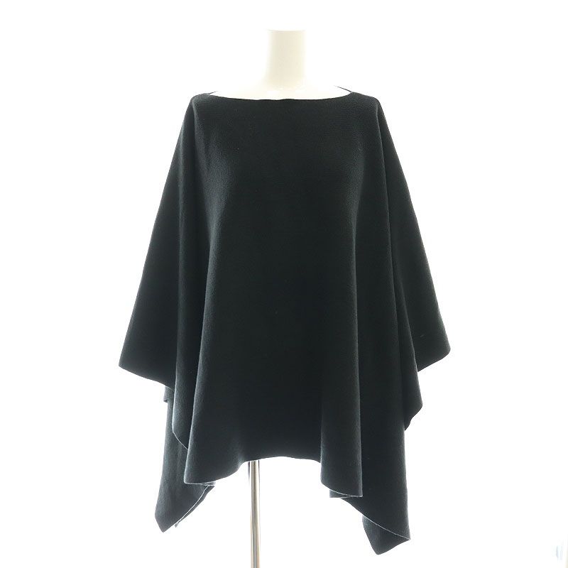 【新品未使用】黒 ニット ケープ otoha プラスオトハ　フリーサイズ 新品 未使用 plus otoha 黒 ニットケープ プラスオトハ M