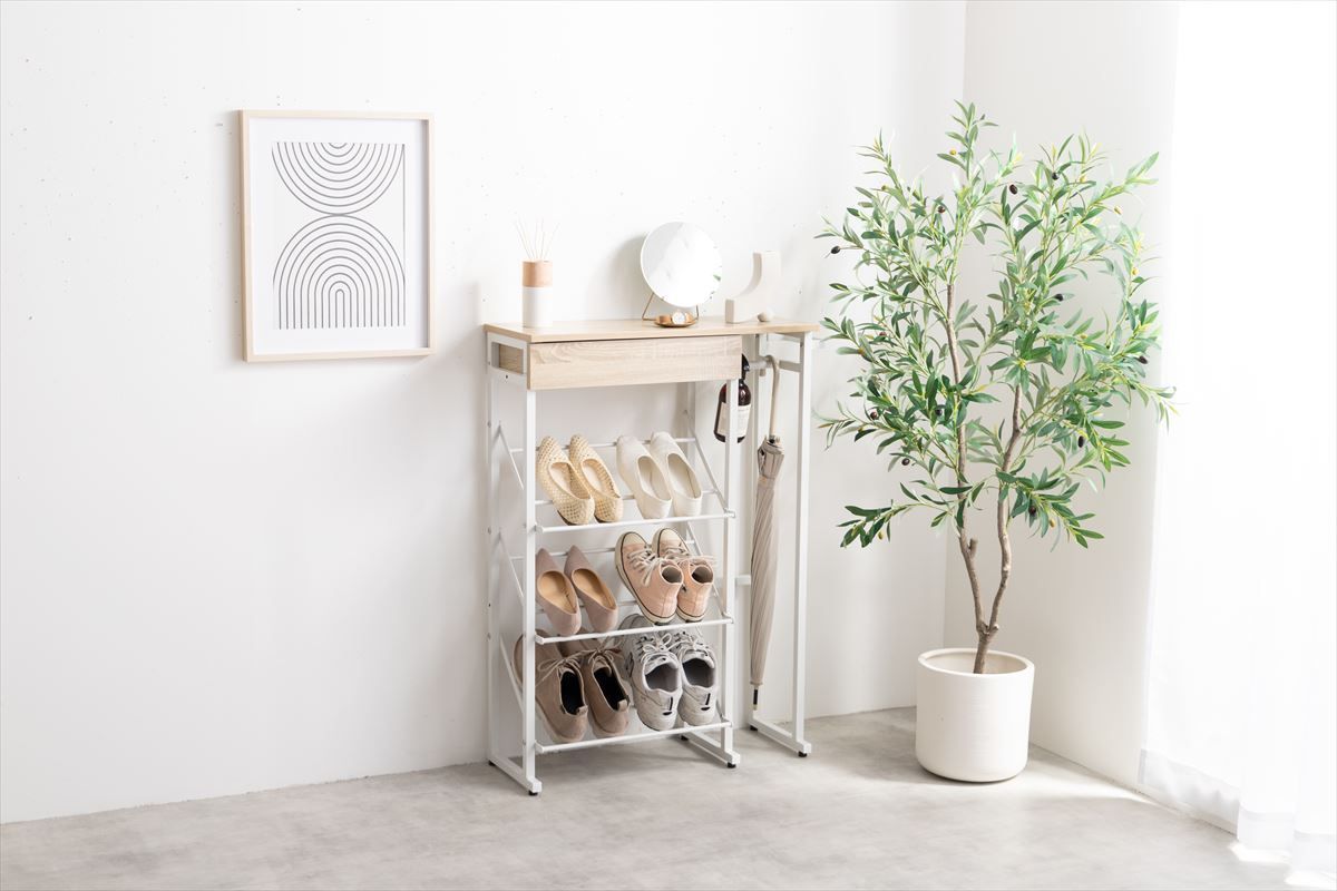 新品】下駄箱 レグナテック ベール シューラック 幅90㎝ ブラック