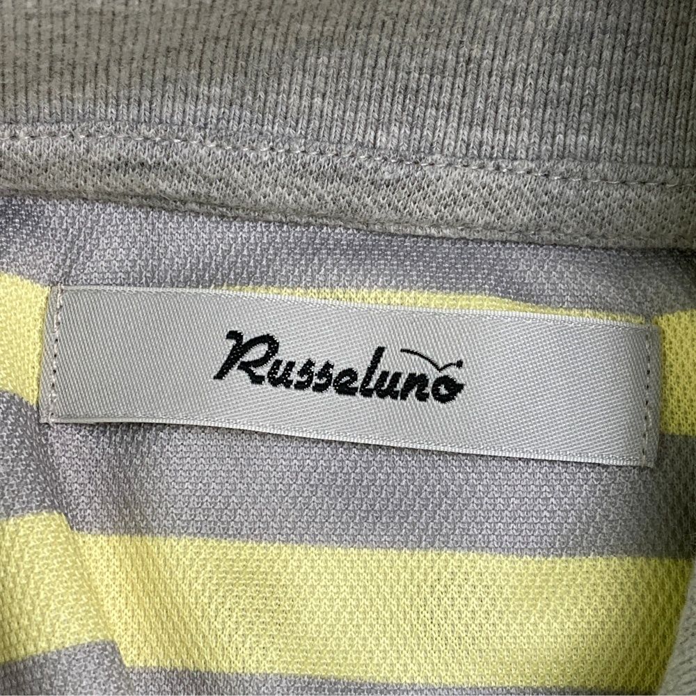 Russeluno 半袖　ポロシャツ　ボーダー　サイズ5 メンズ　ゴルフ サイズ：5 RUSSELUNO ラッセルノ 半袖ポロシャツ ボーダー柄 グレー系