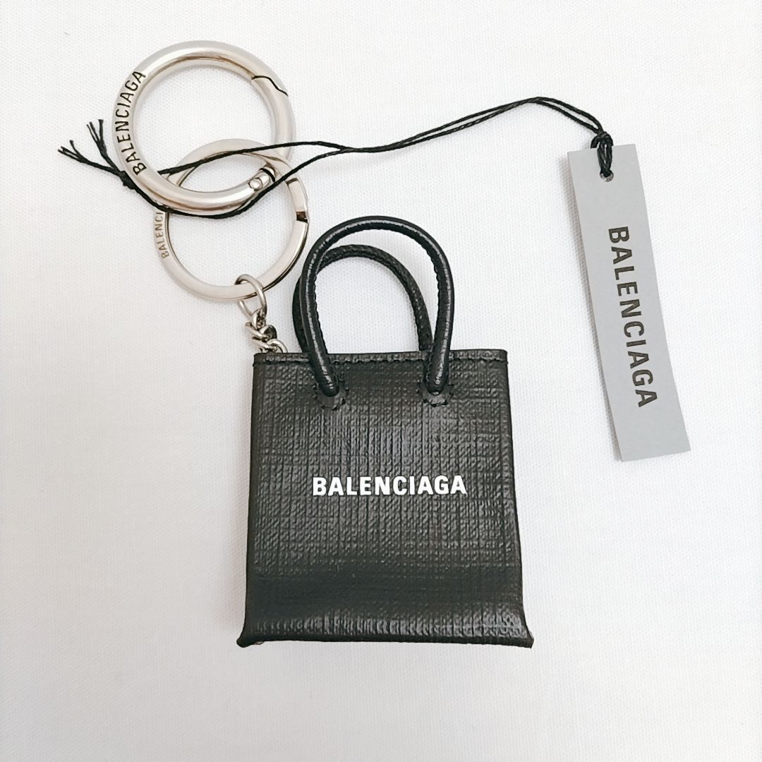 BALENCIAGA MINI SHOPPINGBAG キーリングバレンシアガ