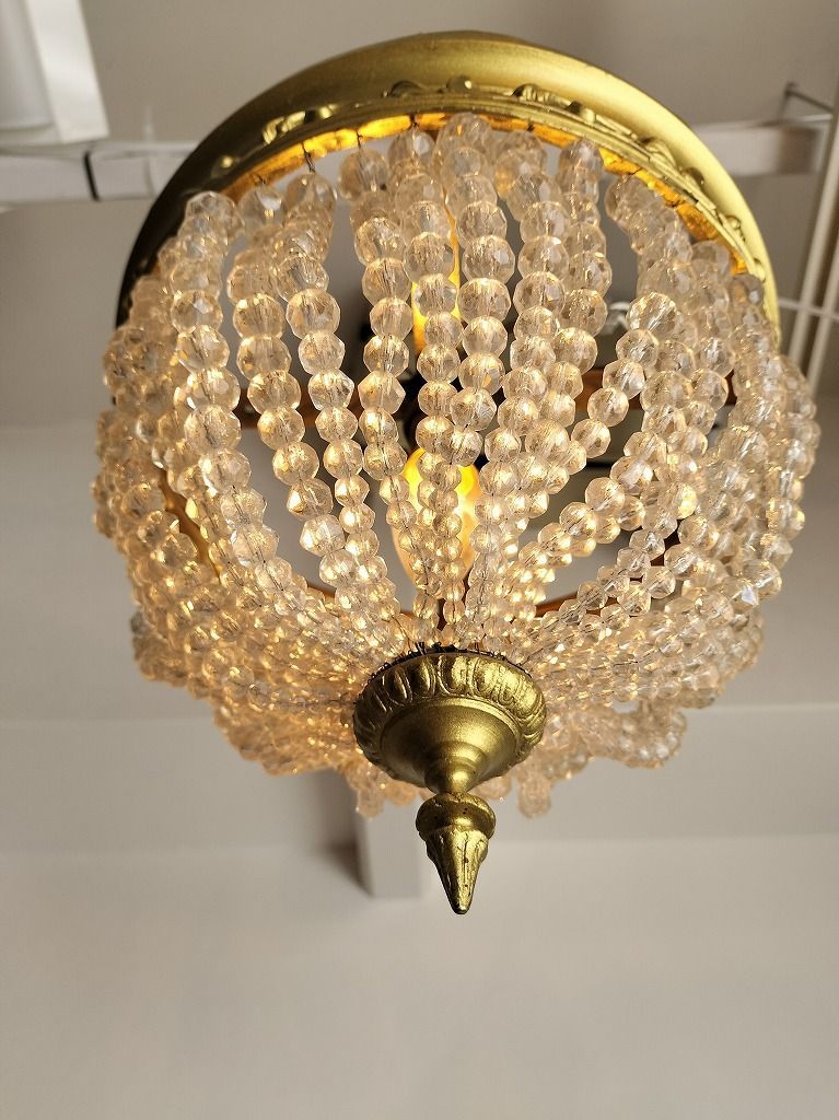 ガラスドロップ シャンデリア