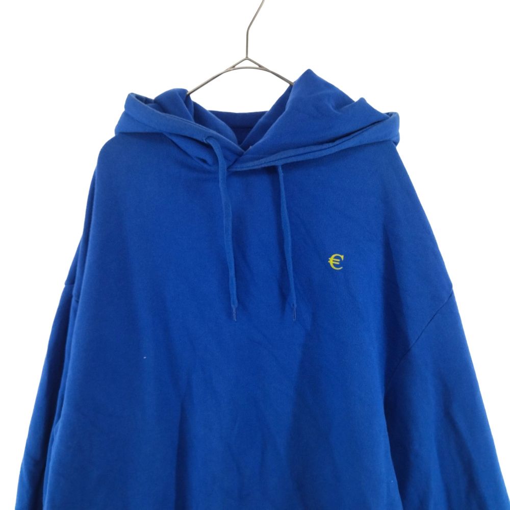 VETEMENTS (ヴェトモン) 17AW Euro Logo Oversized Hoodie WAH18TR12 ヴェトモン  ユーロロゴオーバーサイズフーディ プルオーバーパーカー