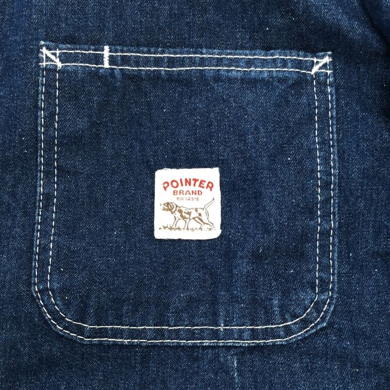 90s vintage POINTER デニムカバーオール 40 中古】POINTER 90s USA製 デニムカバーオール サイズ40