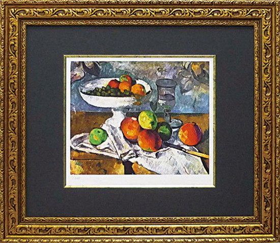 ミモザの花 リトグラフ 額装品 橋本不二子 木製フレーム付き 春向き