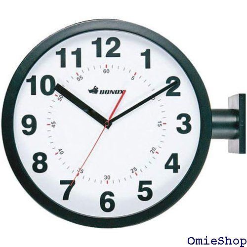 ダルトン ダブルフェイス ウォールクロック ブラック 両面壁掛け時計