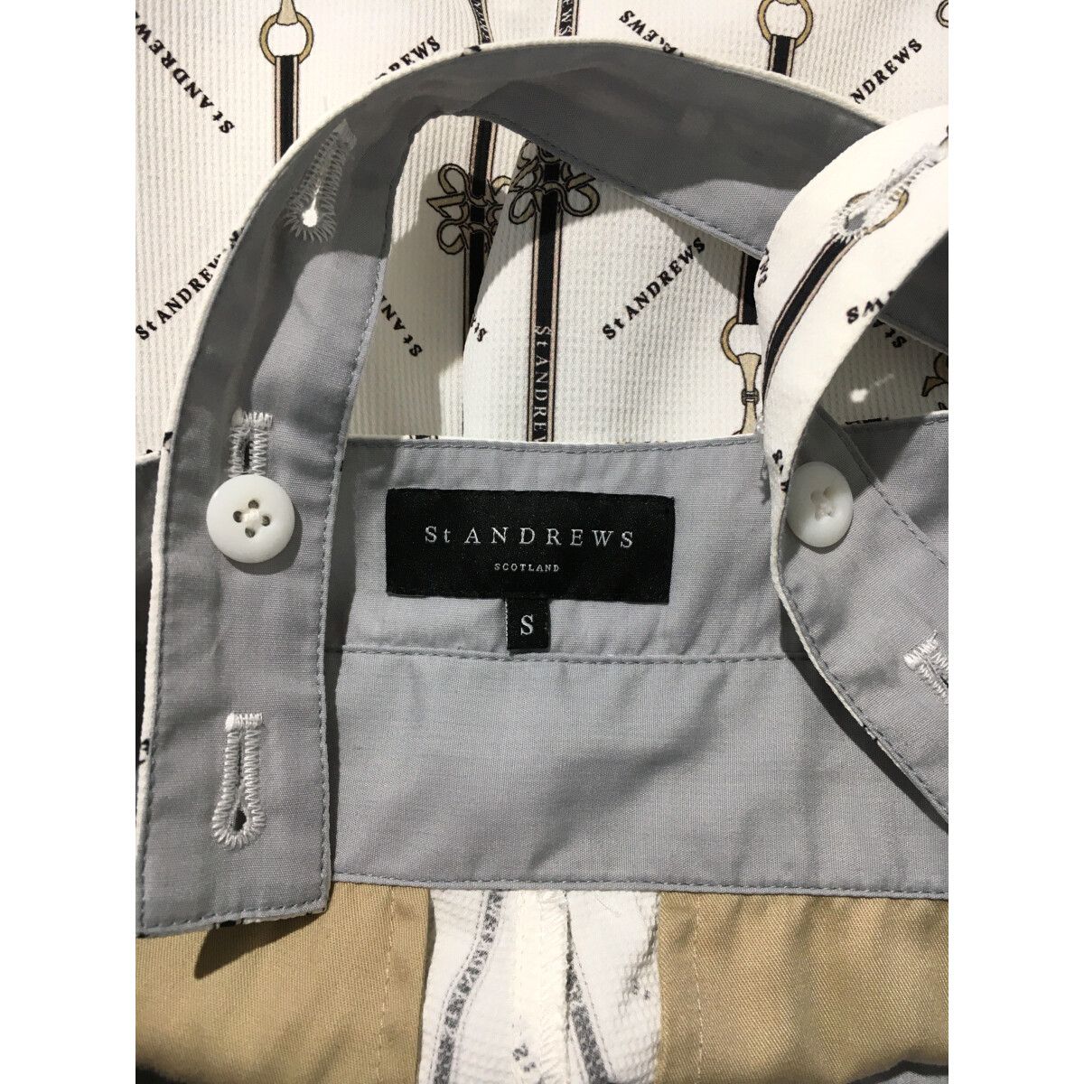 St.Andrews - coco 中古 セントアンドリュース StANDREWS レディース オールインワン S 白 ホワイト 総柄 中古 レディース セントアンドリュース StANDREWS