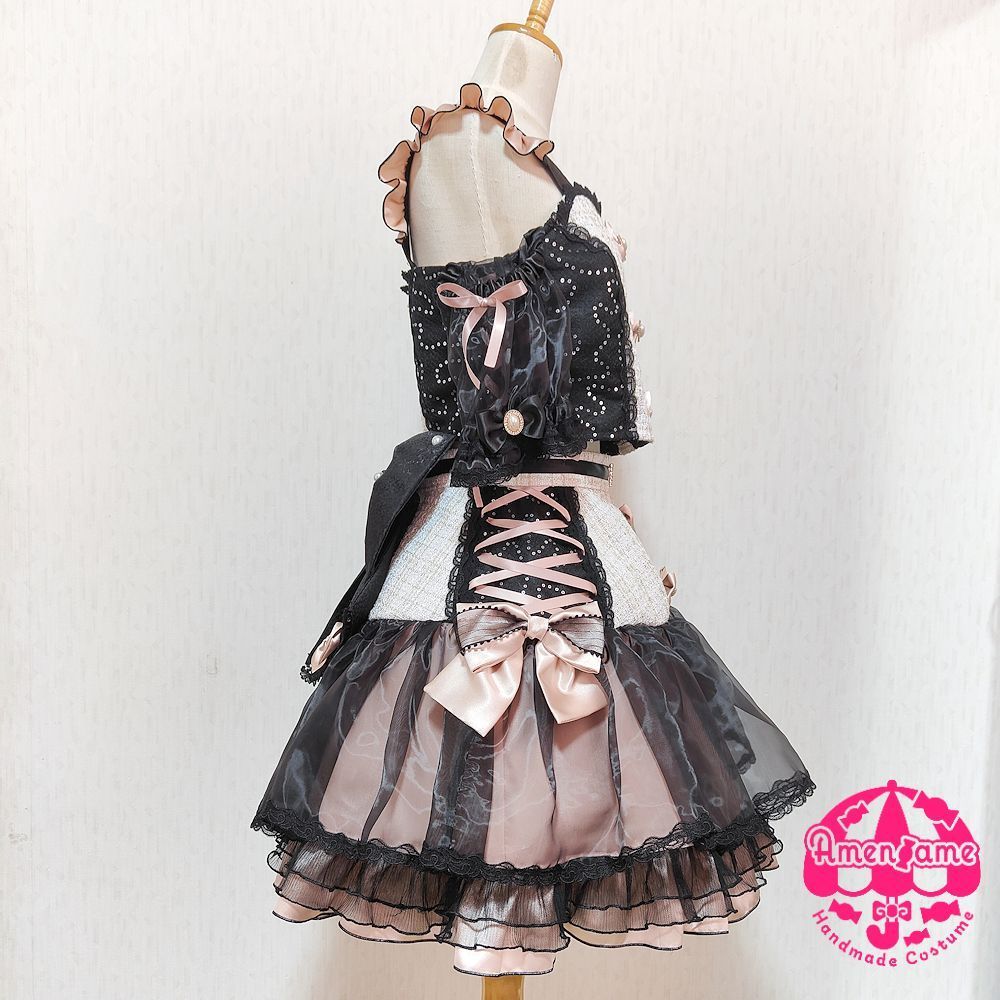 一点物 オリジナルアイドル衣装♥地雷系黒×ピンク セットアップ