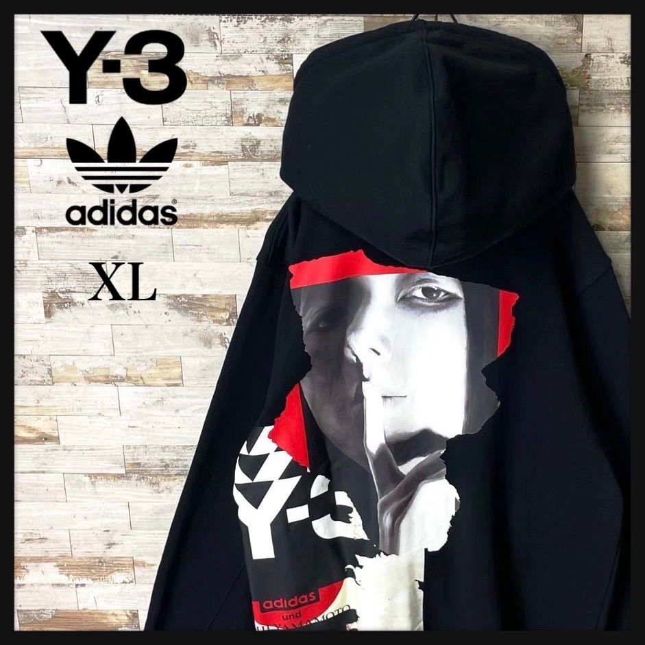 02544【希少モデル・ＸＬ】ワイスリー / Y-3☆内田スズメ ビッグフォトロゴ パーカー - メルカリ