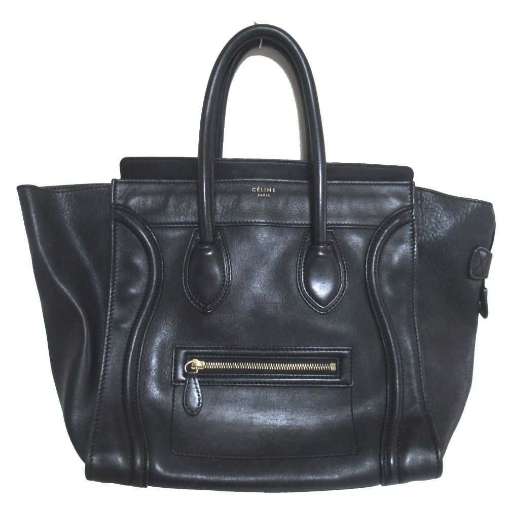 【美品】CELINE セリーヌ ラゲージ ミニショッパー トートバッグ ブラック CELINE 極 美品 希少品 セリーヌ ラゲージ マイクロショッパー