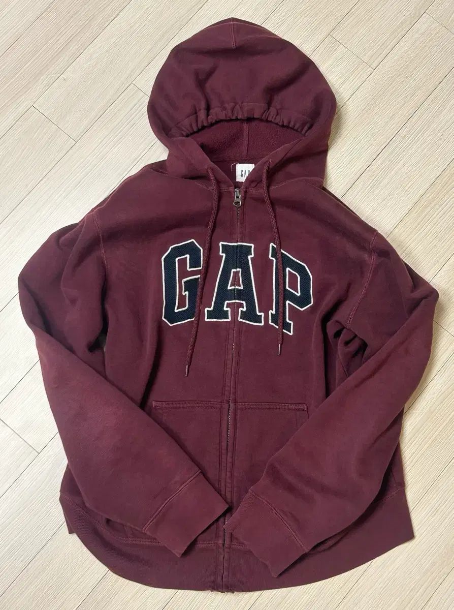 GAP ギャップ ギャップ フードジップアップ ジップアップ バーガンディ さくや 必須アイテム ヴィンテージ フードTシャツ