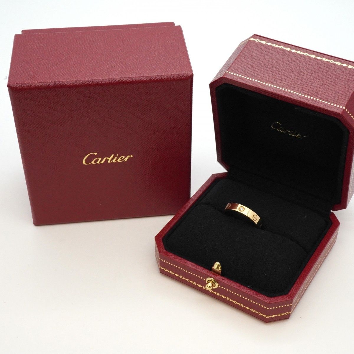 【極美品】カルティエリングケース　ショッパー付き Cartier カルティエ 貴金属・宝石 ミニラブリング ラブリング