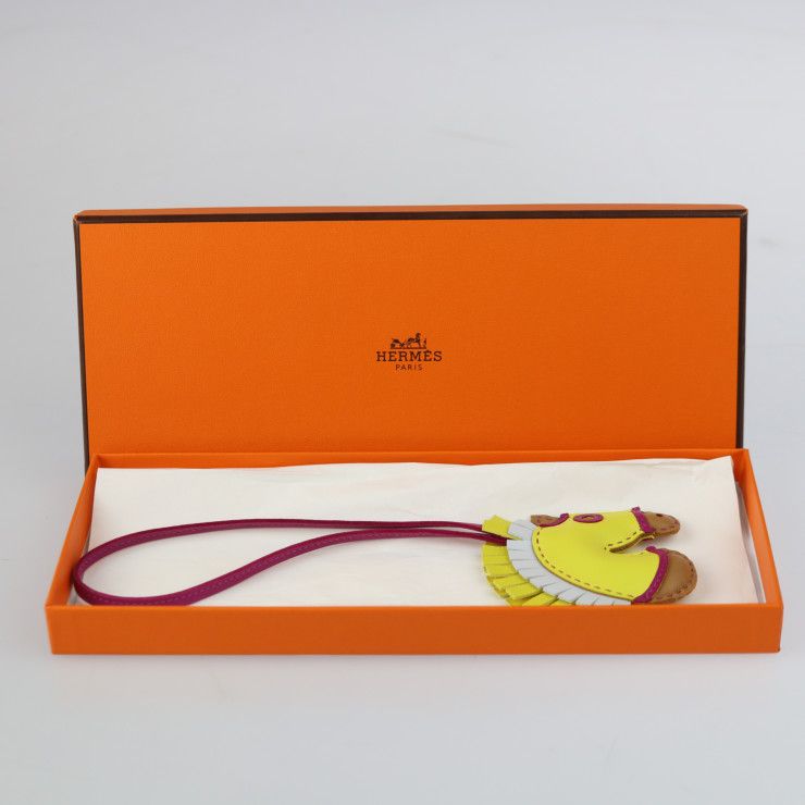 HERMES エルメス ジージーカマイユ チャーム アニョーミロ ライム  