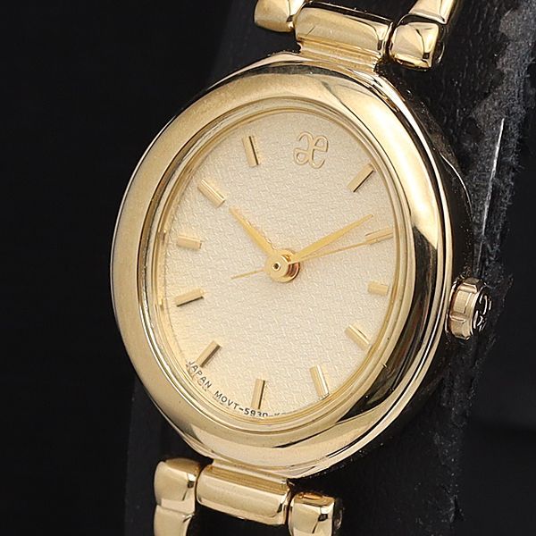 稼働 良品 ミスエレガンス 5930-K000076 QZ レディース腕時計