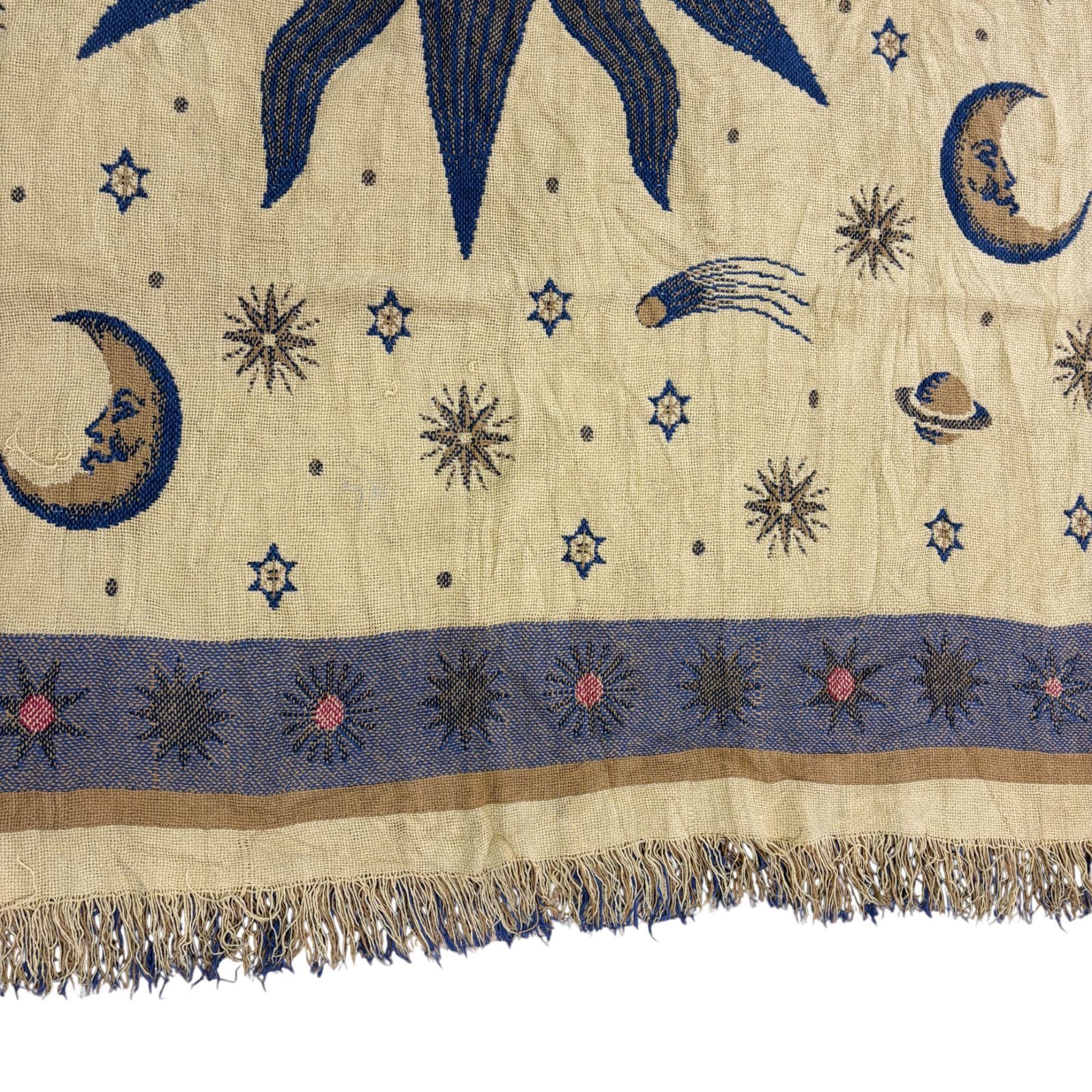 vintage rug】太陽 月 刺繍ラグ マット タペストリー Shillcraft Latch
