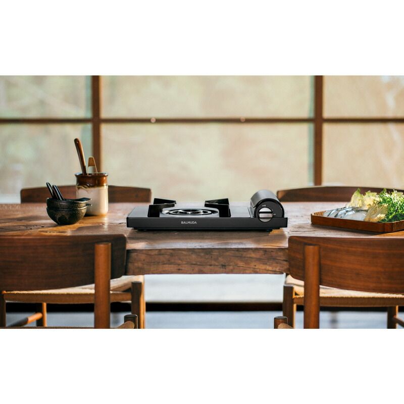 メーカー正規品 バルミューダ BALMUDA Table Stove カセットコンロ ブラック KGS01JP-BK