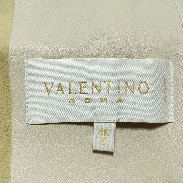 VALENTINO ROMA(バレンチノローマ) コート サイズ40 M レディース - ベージュ 七分袖/レザー/春/秋