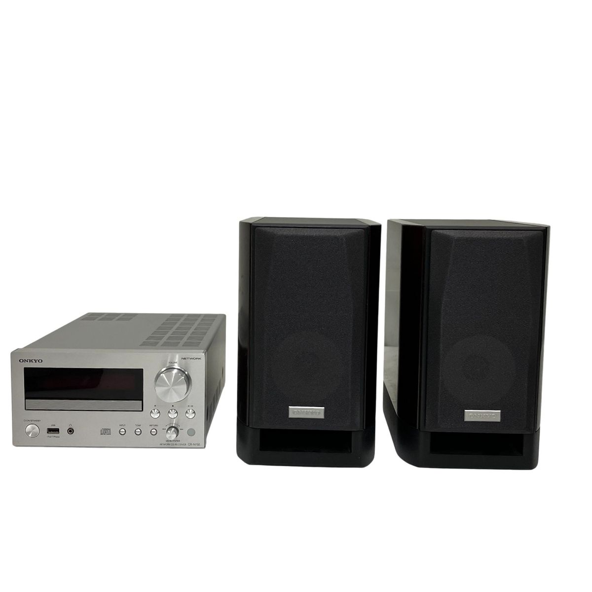 ONKYO CR-N755 CD レシーバー ONKYOスピーカー D-112EXT 2014年製 シルバー T10472423