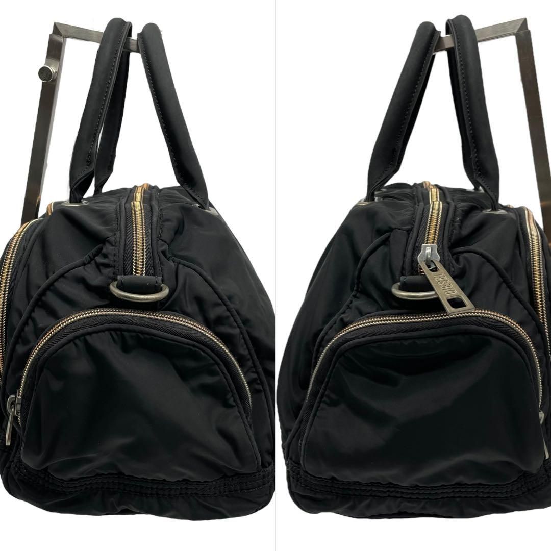 DIESEL ディーゼル ハンドバッグ ナイロン 黒 ブラック【中古】ミニ