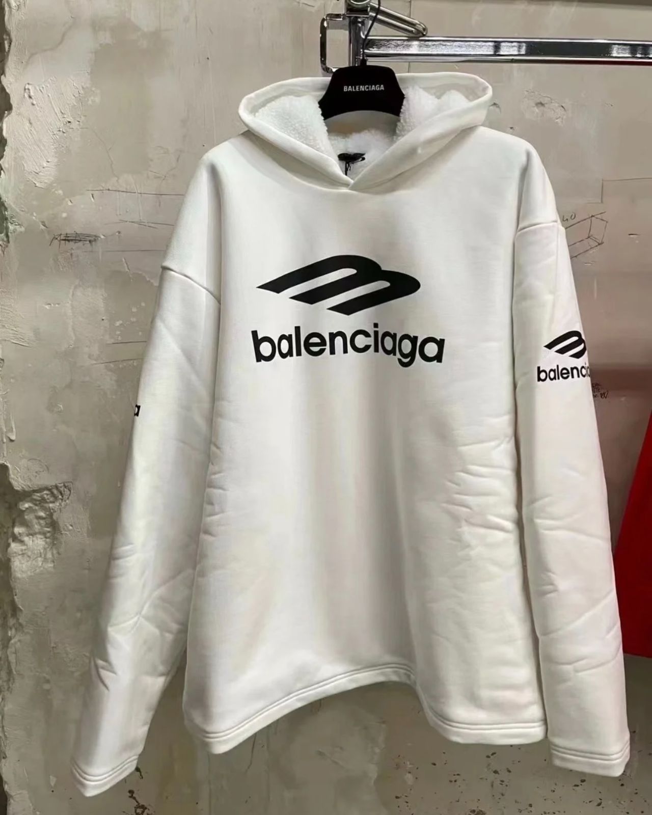 Balenciaga 3Bスポーツアイコン防水パーカーホワイト - メルカリ