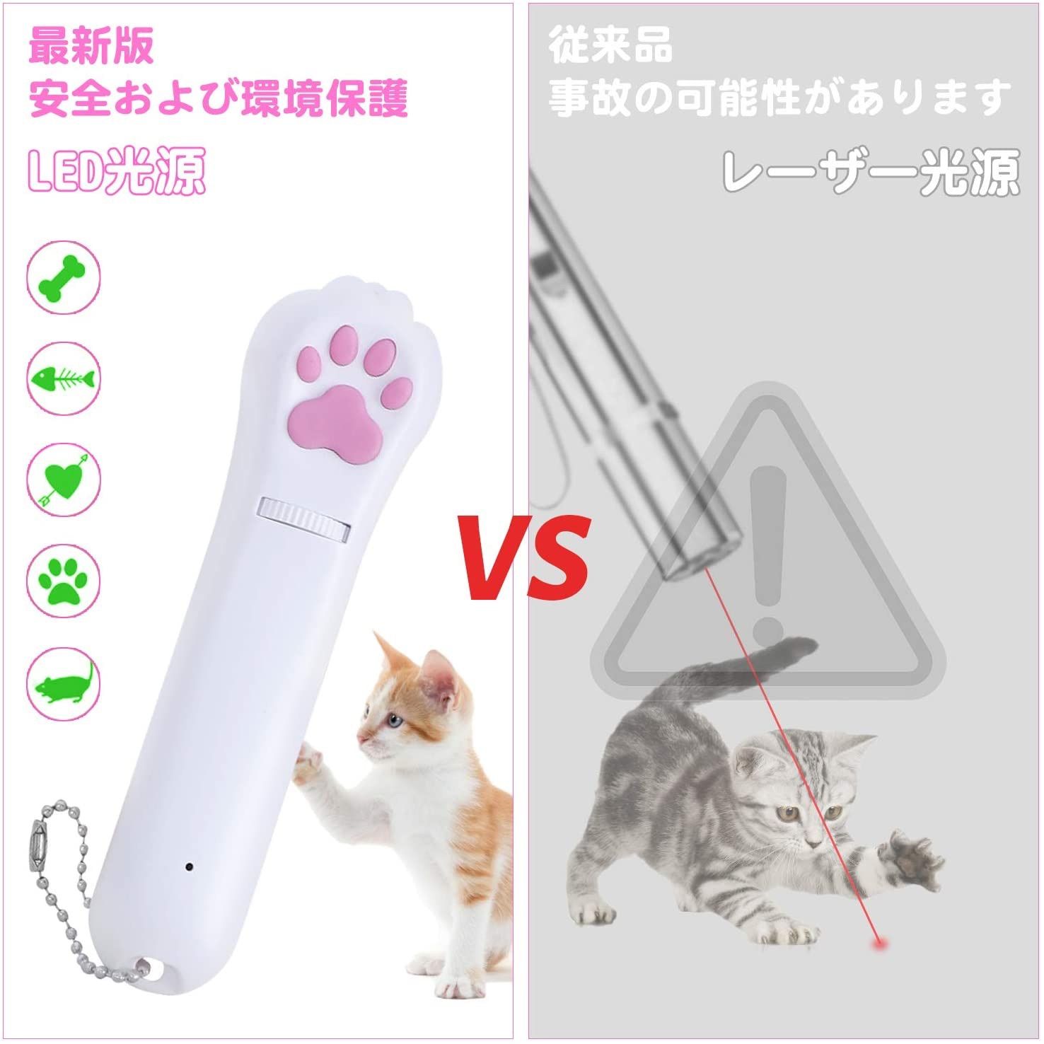 猫 ペットおもちゃ UVライトレーザー LEDポインター USB充電ストレス解消 メルカリ