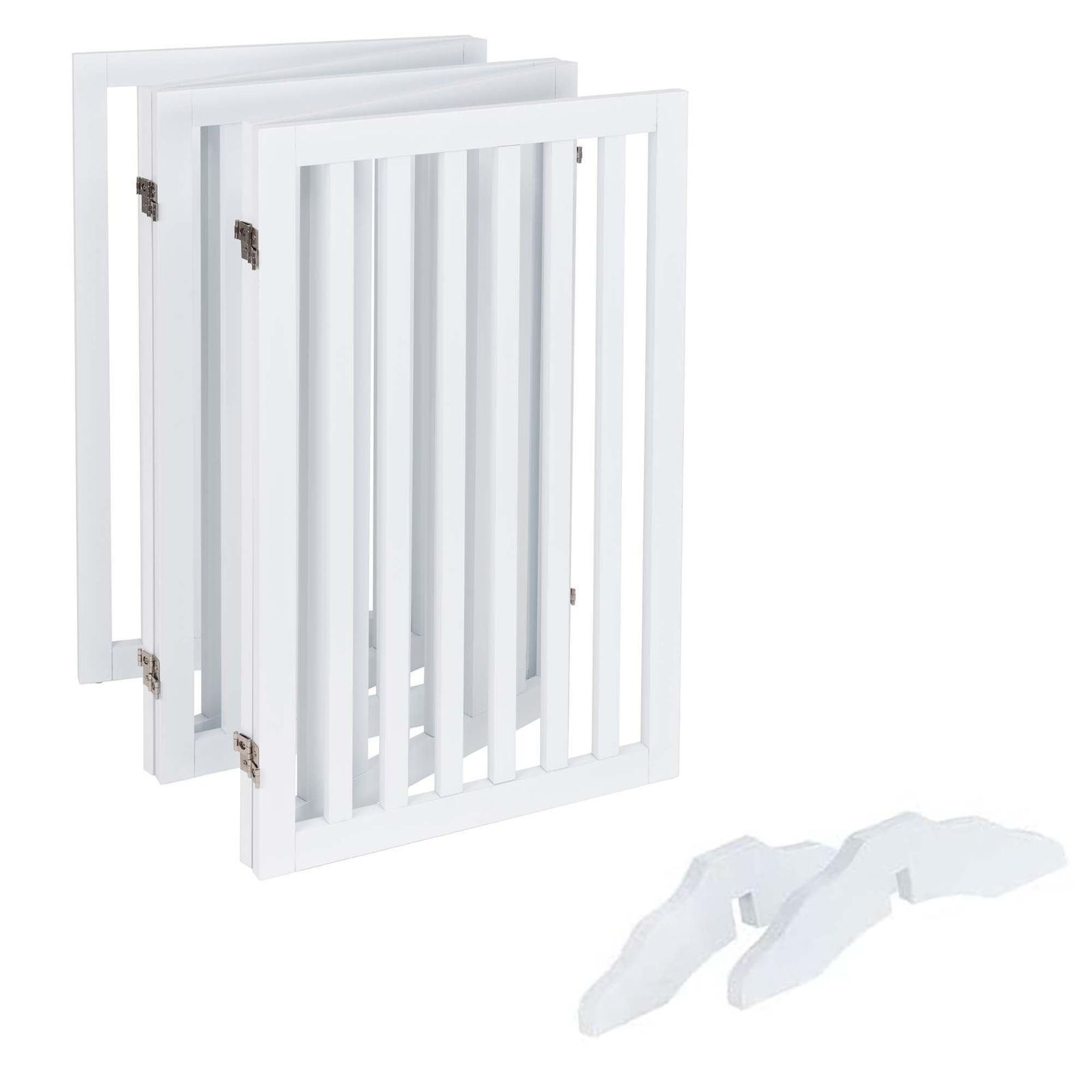  unipaws ハイタイプペットゲート置くだけ木製バリア 犬用フェンス 白い ベビーゲート ベビー用セーフティグッズ
