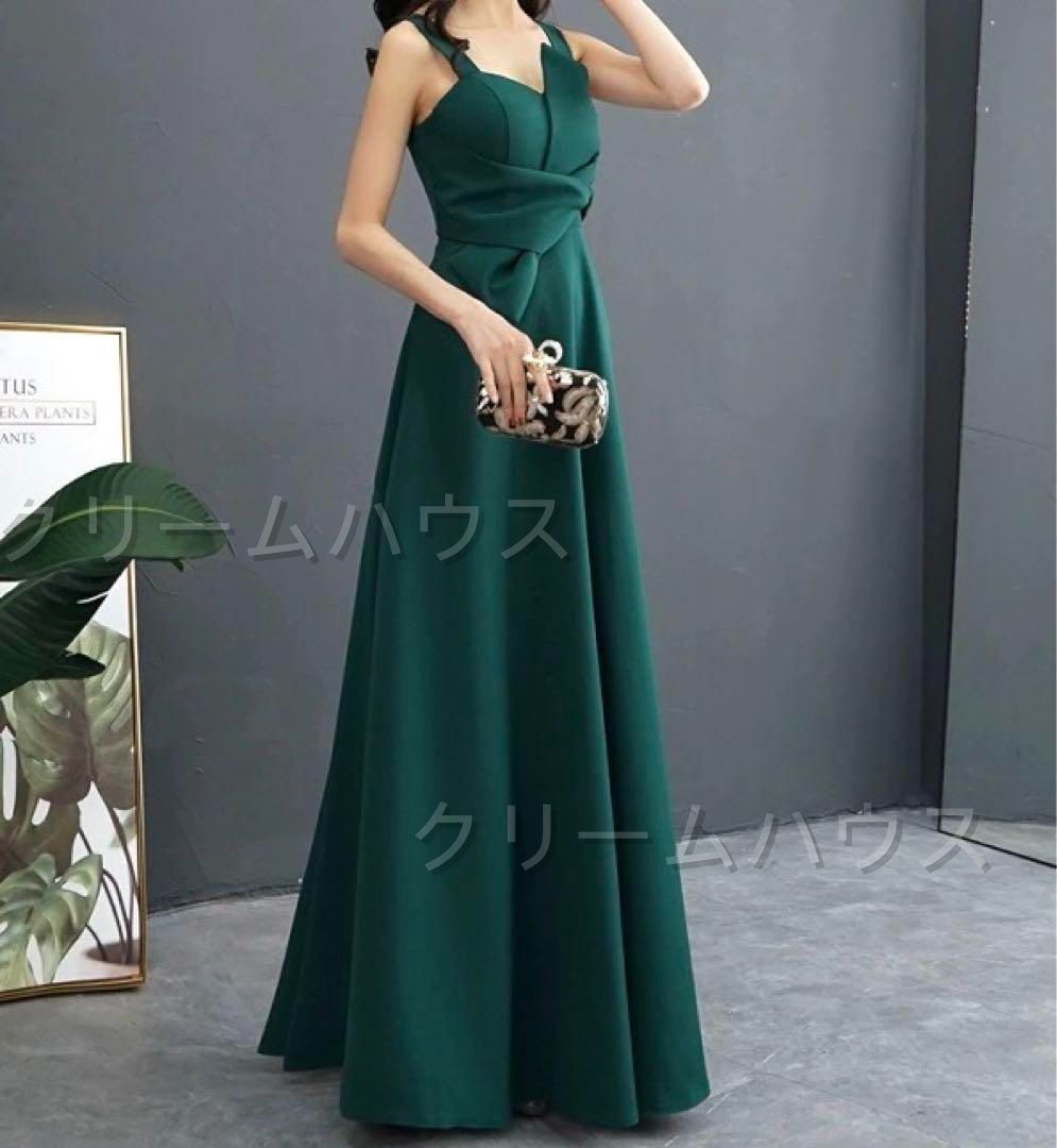 シンプルオシャレなグリーンのオフショル イブニングドレス シンプルオシャレなグリーンのオフショル イブニングドレス 【公式通販】