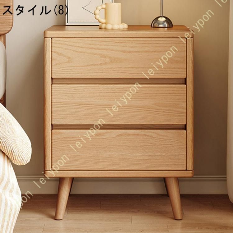 引き出し付きデスク幅40×奥行40×高さ52cm 天然木