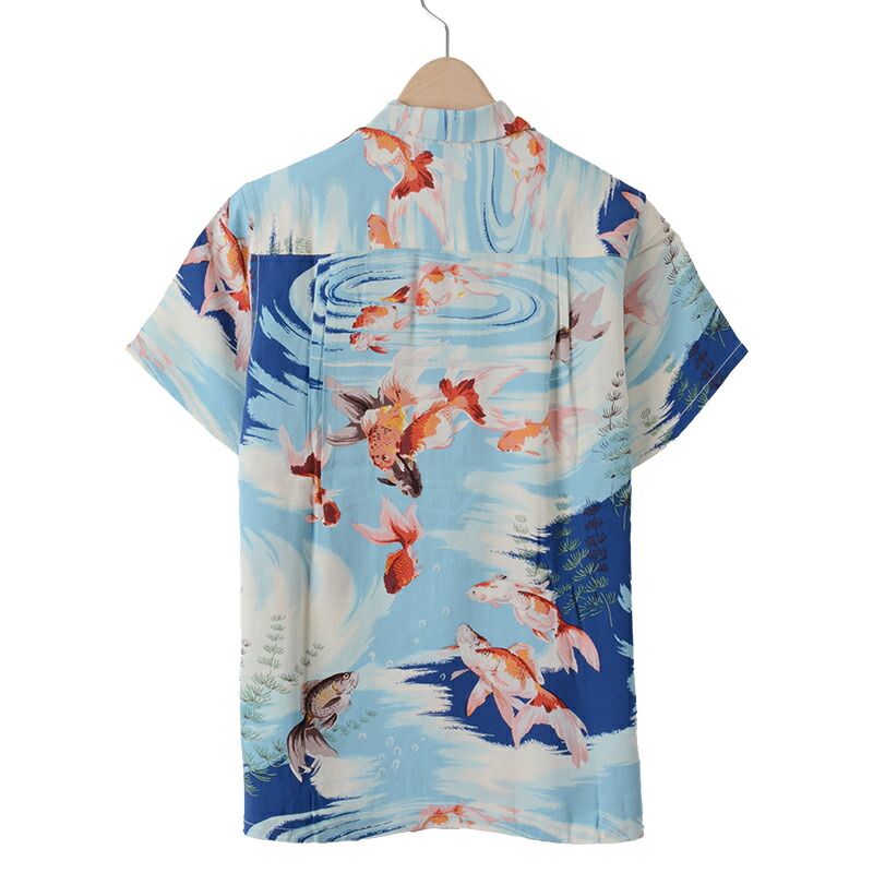サンサーフ　アロハシャツ　金魚柄　ss37466 サンサーフ アロハシャツ 金魚柄 ss37466
