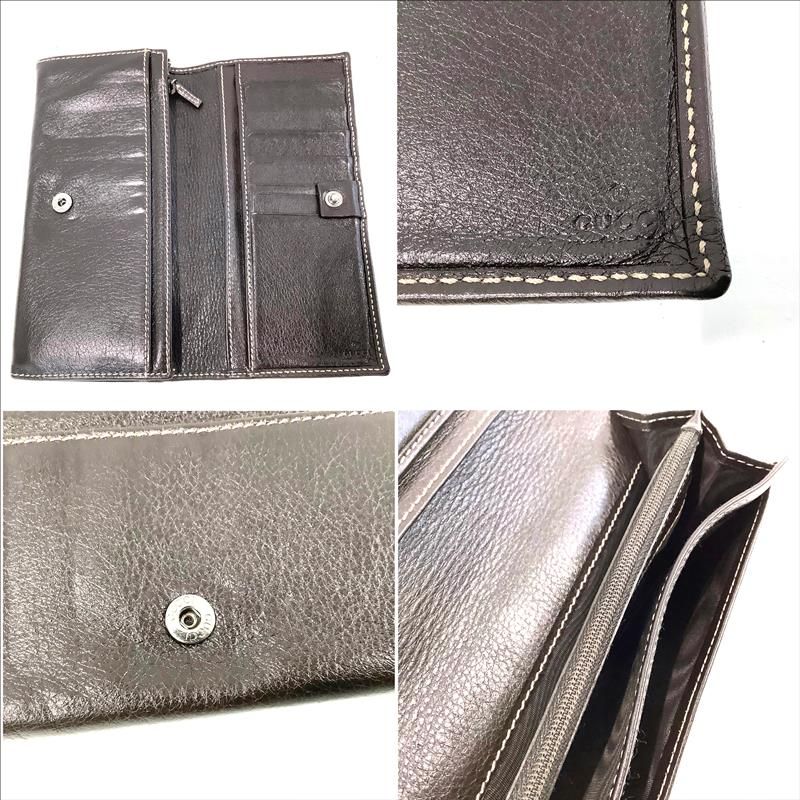 GUCCI グッチ ブラウン系2つ折りGG柄長財布 118377 GGキャンバス 