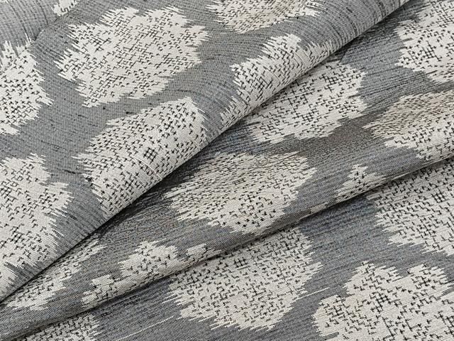 平和屋着物▽上質な紬 単衣 八丈織 市松綾織 格子 正絹 逸品