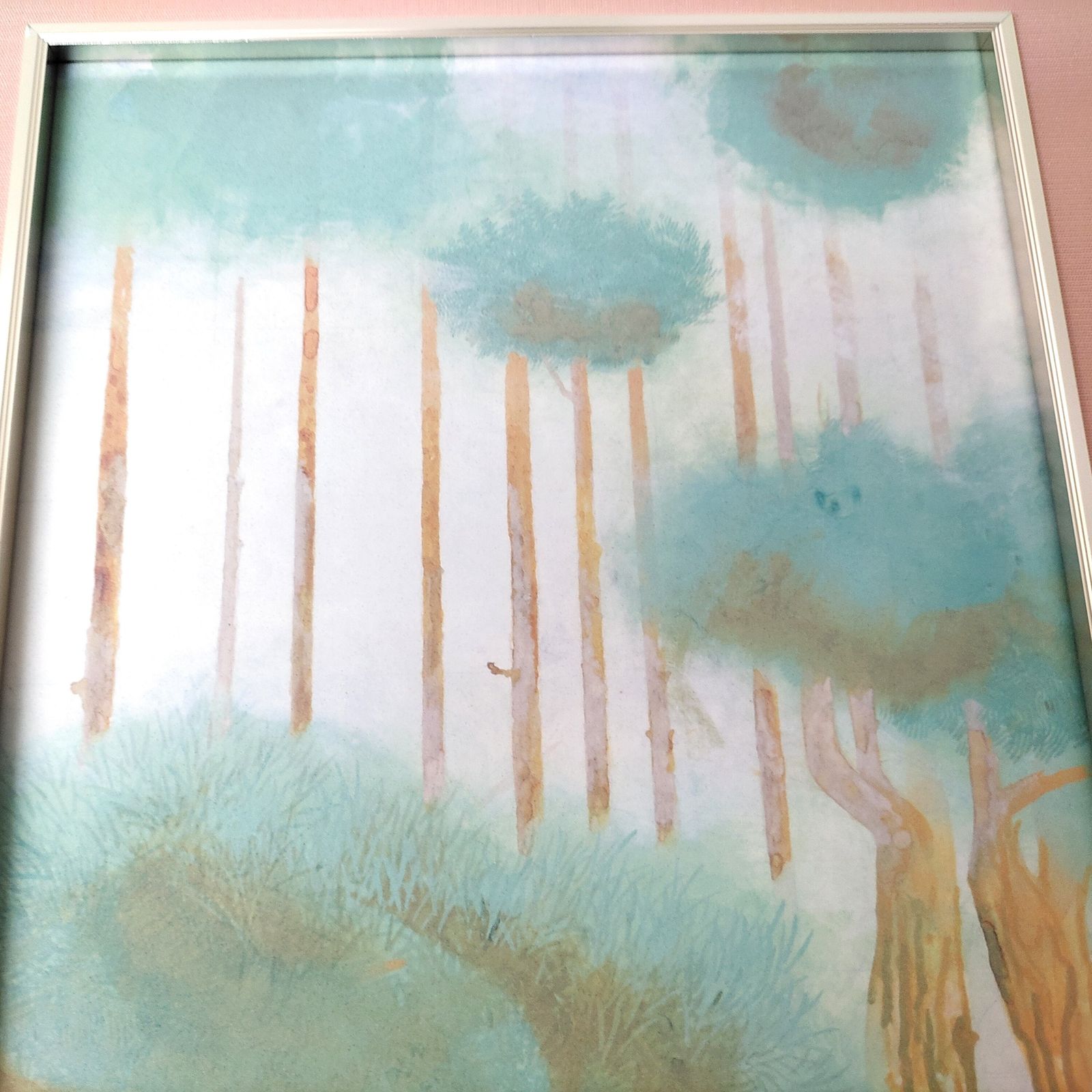 奥村土牛画伯 「北山杉」アートレリーフ 奥村土牛・『北山杉』・アートレリーフ・複製画・No.230316-09
