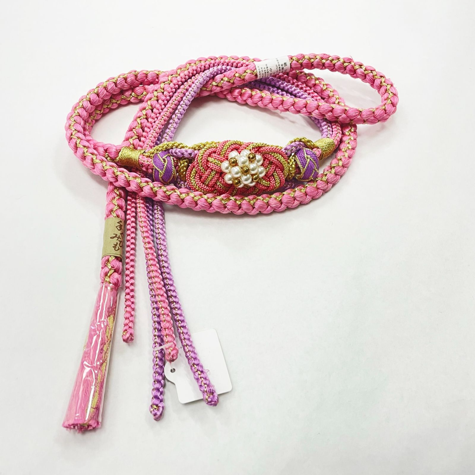 帯締め 振袖 正絹 ピンク 成人式 卒業式 sh73