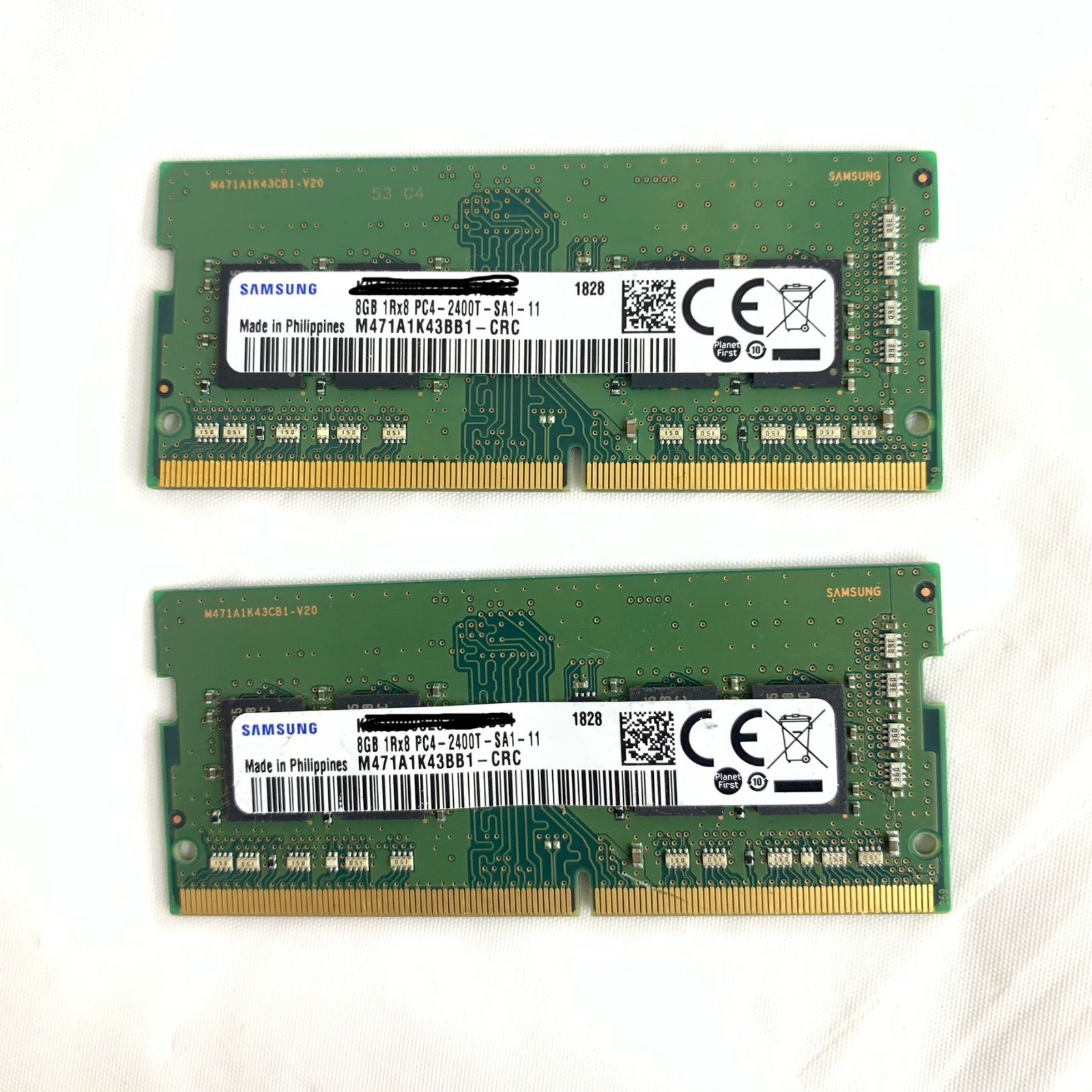 2枚セット！】SAMSUNG/サムスン製 8GB 1Rx8 PC4-2400T-SA1-11 - メルカリ