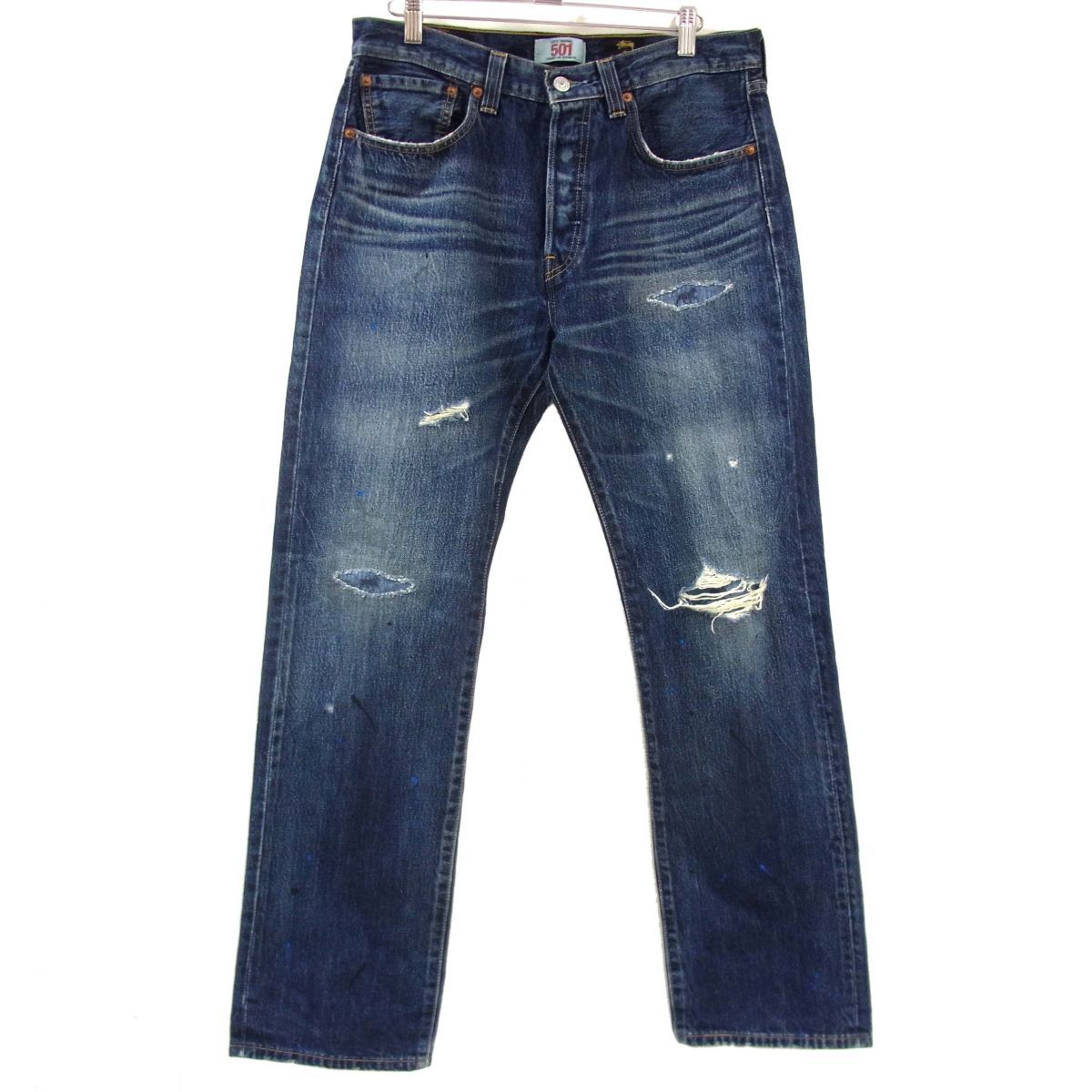 美品 30周年記念モデル 501本限定 即完◇Stussy×Levi's 501