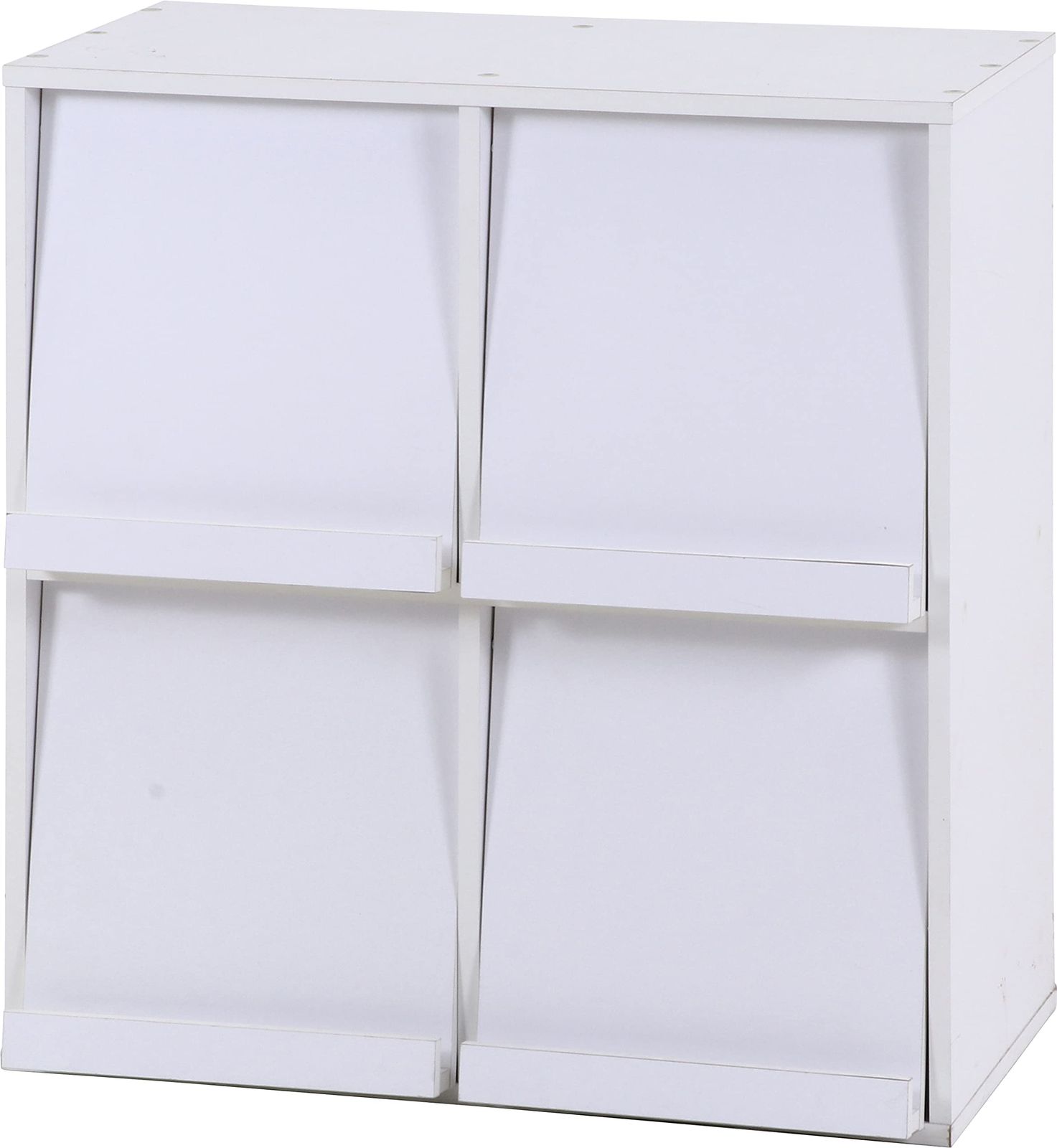 不二貿易 ディスプレイラック 本棚 幅80×奥行46.5×高さ85cm ホワイト