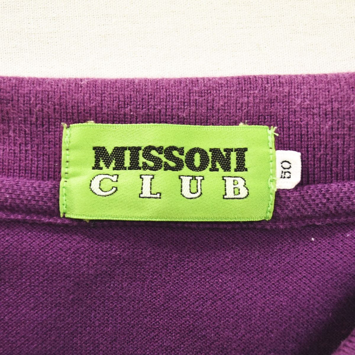 90s ビンテージ MISSONI SPORT ニット ポロシャツアーカイブ 美色】 90sヴィンテージ ミッソーニ MISSONI CLUB 半袖 カノコ