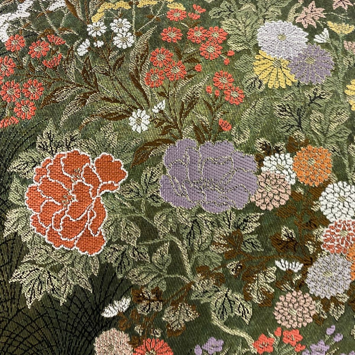 袋帯 美品 秀品 草花 葉柄 箔 緑 六通 正絹 【中古】 - メルカリ