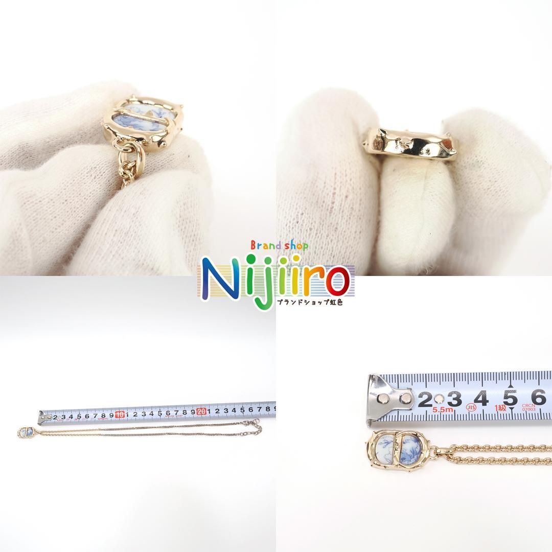 【極美品】クリスチャン ディオール CD　陶器 ネックレス　1607 極美品】クリスチャン ディオール CD 陶器 ネックレス 1607