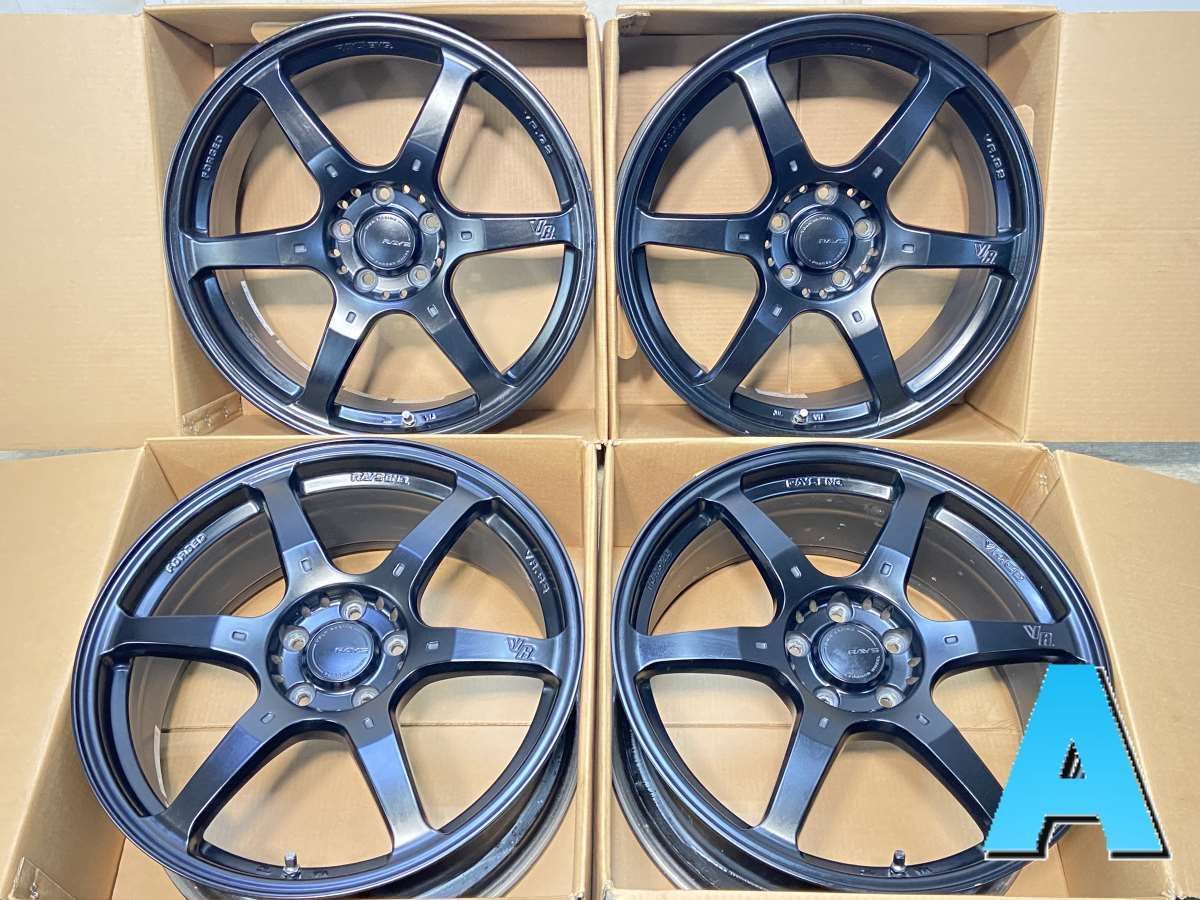 19x8.0 48 114.3-5穴nRAYS ボルクレーシングG2 n中古ホイール 4本セットn a19241128600