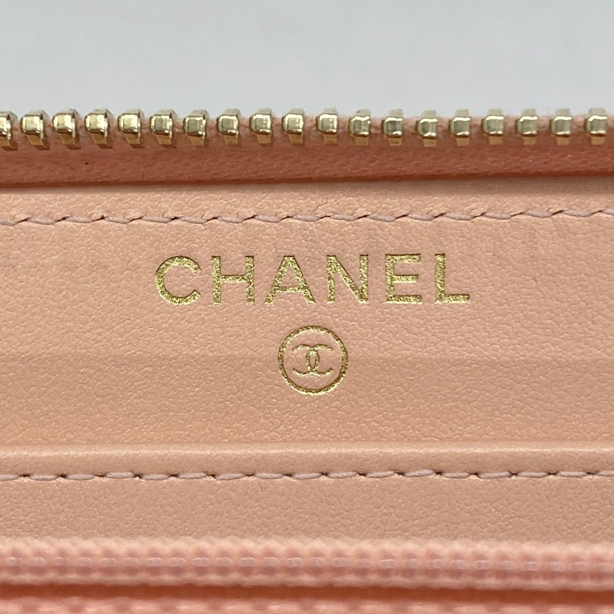 5ec3308-b】シャネル 長財布 CCフィリグリー キャビアスキン ピンク  