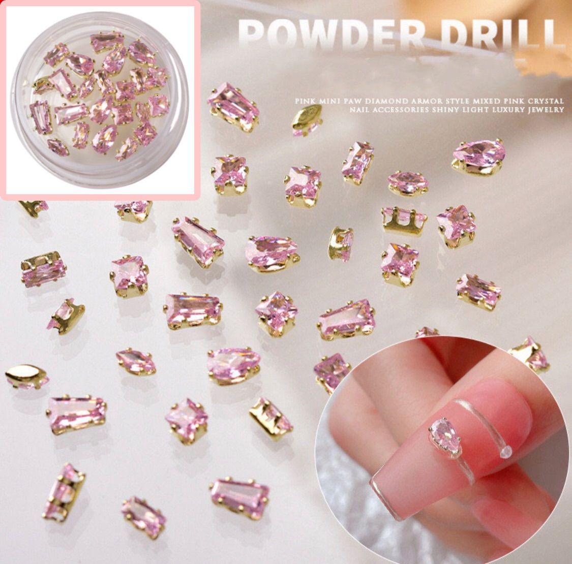 リング ネイル パーツ アート 韓国 ピンク（20個 MIX）オレオネイル