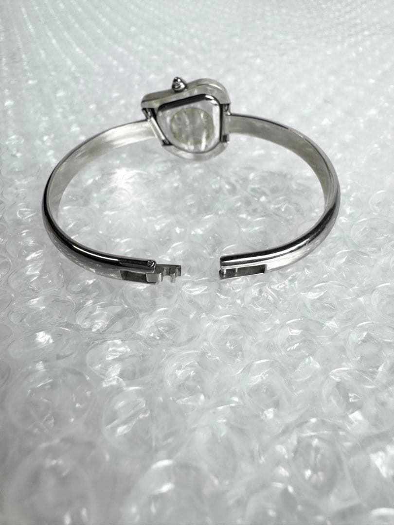 稼働品 イヴサンローラン ハート レディース 腕時計 シルバー バングル