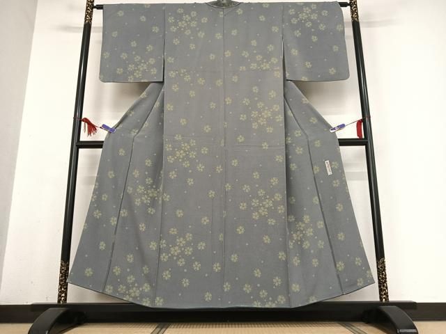 平和屋着物●世界的人形師　辻村寿三郎　ジュサブロー　小紋　舞梅文　正絹　逸品　AABB0268zg 平和屋着物○世界的人形師 辻村寿三郎 ジュサブロー 小紋 舞梅文 正絹